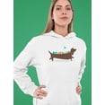thumbnail image 2 of Image Conscious Birds On A Dachsund Hoodie Womens -Jay Fleck Designs, Female Casual Fit, 2 of 4