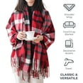 thumbnail image 5 of Battilo Acrylic Throw Blanket, Buffalo Plaid Throw, Farmhouse, Red, Plaid, Christmas Decor,50" x 60", 5 of 9