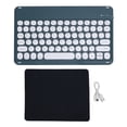 thumbnail image 2 of Cordless BT Keyboard, 10 Inch BT Keyboard with Ergonomic Round Keycaps, 10m Connection, Portable Keyboard for Desktop Computer Laptop Phone Tablet, 2 of 7