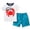 R407-White, variant on NOLDARES Toddler Baby Boy Summer Clothes Dinosaur Truck Print Crewneck Short Sleeve Tee Elastic Waist Cargo Shorts 2pcs Outfits(Red,2-3 Y)