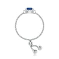 thumbnail image 3 of ANGARA Natural Round Sapphire Bolo Ring with Diamond Halo in 14K White Gold for Women (Size-5mm) | September Birthstone, Birthday, Anniversary, Jewelry Gift for Women | Natural Blue Sapphire Ring, 3 of 8