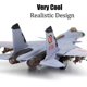 thumbnail image 3 of Toy Airplane Model Alloy Pull Back Fighter With Flashing Light Realistic Jet Sound (gray), 3 of 5