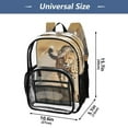 thumbnail image 2 of ALAZA Clear Backpack Cheetah Leopard Running PVC Transparent BookBag, 2 of 7