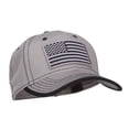 thumbnail image 5 of Silver American Flag Patched Superior Cotton Cap - Grey Black OSFM, 5 of 5