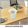 thumbnail image 3 of BEADCEST Florero Vintage De Metal Con Pedestal Para Centro De Y Jardín Interior, 3 of 8