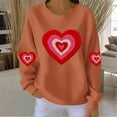 thumbnail image 3 of Yuyuzo Chandails en Molleton pour Femmes Saint-Valentin T-Shirts Graphiques Hauts Décontractés Manches Longues Col Rond Mode Chandail, 3 of 5