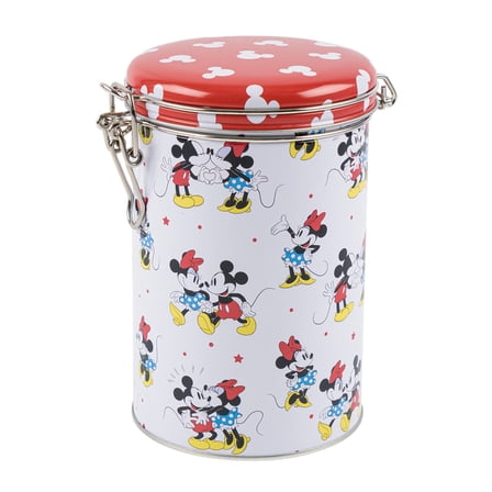 Disney Mickey and Minnie Red and White Round Lock Top Canister, 95716