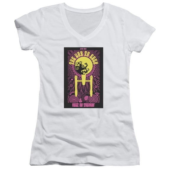 Star Trek Tos Episode 75 Junior Women's V-Neck T-Shirt White