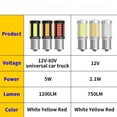thumbnail image 2 of 2pcs LED 1156 BA15S P21W 1157 BAU15S PY21W P21/5W BAY15D For Car Truck ATV Light Canbus 5630SMD Turn Signal Lamp DRL Bulb 12V24V, 2 of 10