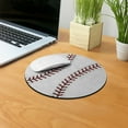 thumbnail image 5 of WIRESTER 7.88 in Round Mouse Pad with Non-Slip Rubber Base for Computers, Laptop, Office & Home - Baseball, 5 of 5
