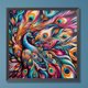 thumbnail image 3 of Pintura de diamante 5D DIY, kit de pavo real con taladro redondo completo, decoración artística para el hogar, 30x30cm, 3 of 9