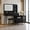 Black, variant on White Vanity Set with Retractable Table, LED Mirror, Drawers, Cabinet and Power Outlet, Compact Dressing Table for Bedroom