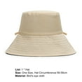 thumbnail image 7 of Women Fisherman Hat Round Shape Flat Top Solid Color Sunscreen Anti-UV Summer Hat Outdoor Supply, 7 of 7