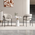 thumbnail image 1 of Noble House HORIZON Modern Side Chair with Angled Legs Adjustable Feet(Beige), 1 of 10