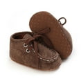 thumbnail image 5 of Baby Boys Girls Lace Up Leather Sneakers Soft Rubber Sole Infant Moccasins Newborn Oxford Loafers Anti-Slip Toddler Wedding Uniform Dress Shoes, 5 of 5