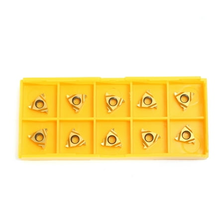 

Docooler 10 PCS 11ER A60 11ER 14 A60 Carbide Inserts CNC Lathe Cutting Turning Tool Milling Cutter 9 x 3mm External Threading Inserts with Box