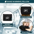 thumbnail image 2 of PAVILIA Travel Blanket Pillow in Soft Bag with Pockets, Airplane Blanket Set, Plane Blanket Compact Packable, Flight Essentials Car Pillow, Travelers Accessories Gifts, Luggage Strap, Black, 2 of 8