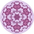 thumbnail image 1 of Ahgly Company Indoor Round Patterned MediumOrchid Purple Area Rugs, 6' Round, 1 of 6