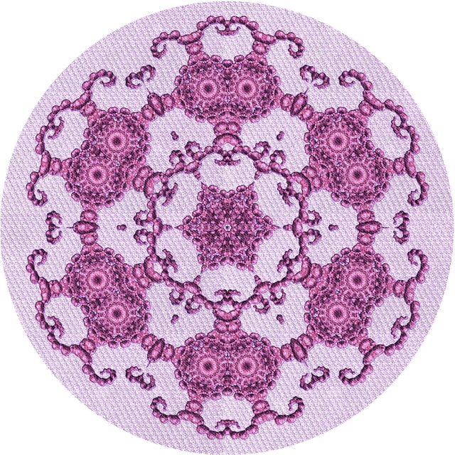 Ahgly Company Machine Washable Indoor Square Transitional Medium Orchid Purple Area Rugs, 3' Square