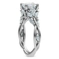 thumbnail image 2 of Oryn Jewel 1.8 Ct Asscher Cut Lab Created Diamond Twisted Vine Solitaire Engagement Ring - Solitaire with Accent Stones - 14K White Gold Over Jewelry - Ideal for Weddings and Special Occasions, 2 of 6