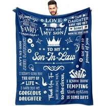 Son in Law Gifts, Gifts for Son in Law, Son in Laws Birthday Gift from Mother/Father in Law, Best Gift Ideas for Sons in Laws Throw Blanket 60"x50"