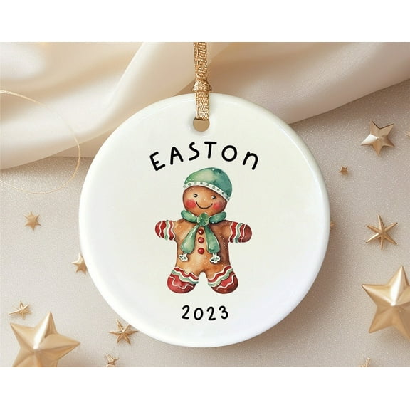 Personalized Gingerbread Man Christmas Ornament 2025, Custom Name and Year Holiday Keepsake