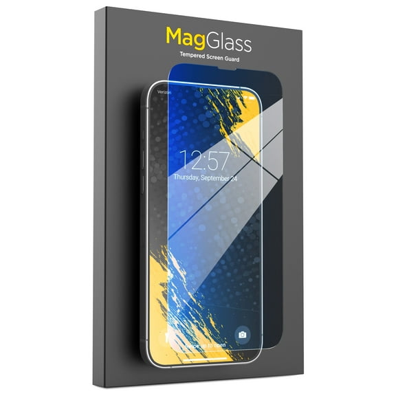 MagGlass Blue Light Blocking Tempered Glass Designed for iPhone 14 Pro Max Screen Protector (Anti Bluelight for Eye Protection)