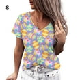 thumbnail image 3 of Qarigey Camiseta novedosa de poliéster para niñas, camisetas de manga larga frescas y dulces, cómodas y ligeras, para mujeres Prendas para la parte del cuerpo púrpura S, 3 of 6