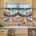 thumbnail image 2 of Yayeee Kitchen Curtains Tier Set of 2 Light Filtering 57"x36" Over Sink Window Panels, Colorful Road at Night, 2 of 7
