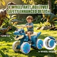 thumbnail image 7 of Xuanlur Dinosaur Balance Bike for 1-3 Year Olds, Toddler Bike with EVA Tires, Light-Up Wheels, Baby Bike with Music & Mist Spray Effects, Dinosaur Ride on Toy, Perfect First Birthday Gift, Blue, 7 of 7