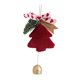 thumbnail image 1 of Colgante de de Navidad de felpa, adorno para colgar en la pared, bonito y versátil con lazo y campana, decoración de de Navidad para el Burdeos, 1 of 10