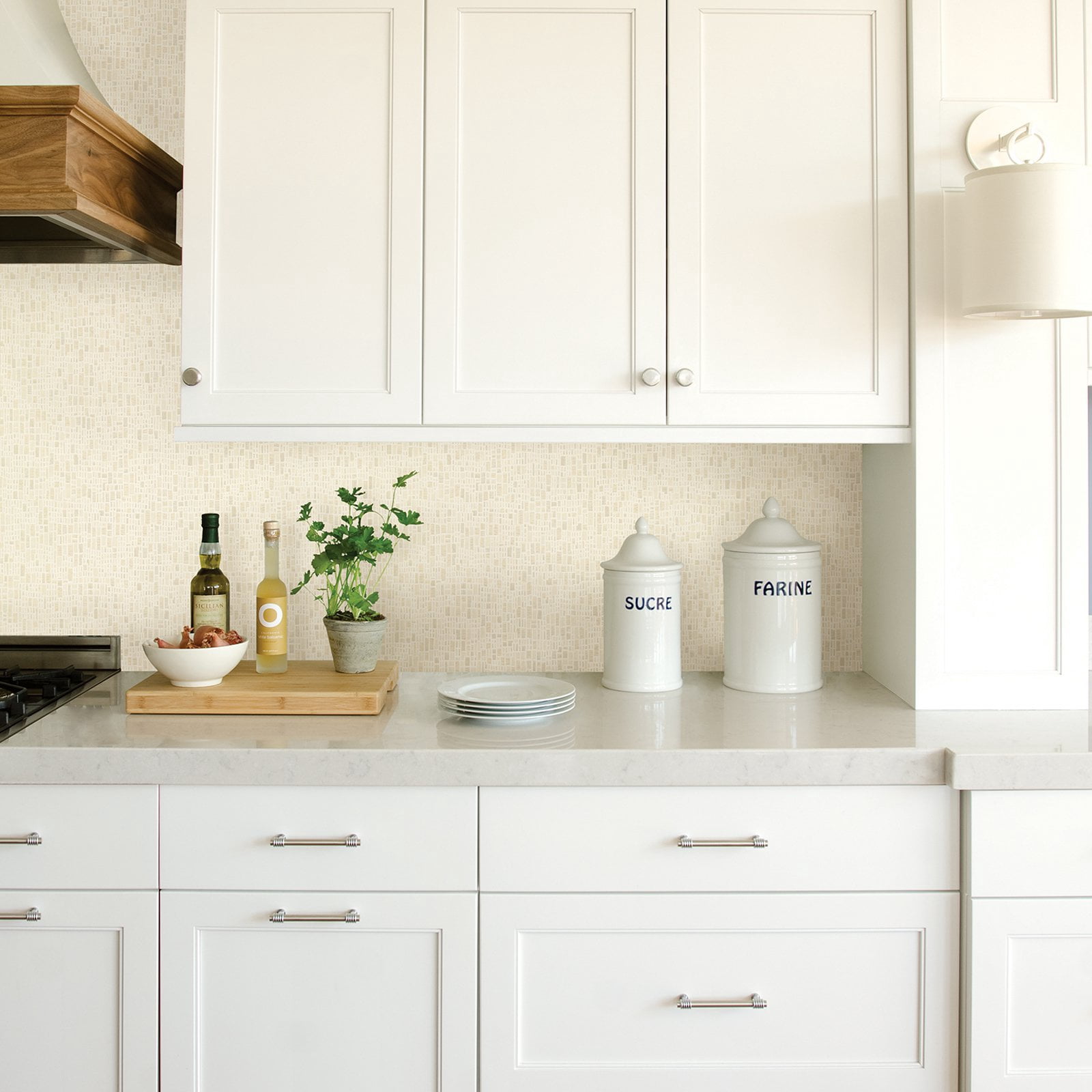 Decorline Spencer Celery Mosaic Wallpaper