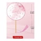 thumbnail image 3 of 1pc, Long-handled Round Silk Cloth Fan Chinese Wind Hand Fan Chinese Ancient Wind Translucent Silk Group Fan Hanfu Cheongsam Dress Up Accessories, 3 of 4