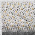 thumbnail image 2 of oneOone Cotton Poplin White Fabric Leaves Chevron & Triangle Panel Diy Clothing Quilting Fabric Print Fabric By Yard 42 Inch Wide, 2 of 3