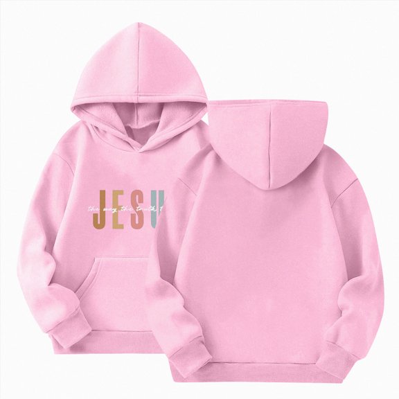 JUMEYU Baby Girl Hoodie Kids Hoodies for Girls Hoodie Sweatshirts with Drawstring Pullover Hooded 3T 4T (Pink,3-4 Years)