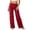 Red*, variant on RUTAYY Women's Pants Summer Lightweight Low Waist Solid Color Flared Jeans Casual Sports Wear Elegant Chic Trousers