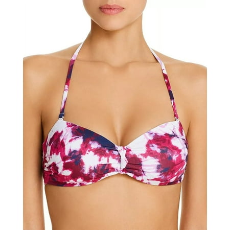 Aqua STAR Tie-Dyed Bandeau Bikini Swim Top  US Small