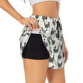 thumbnail image 3 of Lsque Funny Chicken Printed Women's Running Shorts with Liner Pockets,Elastic Quick Dry Workout Athletic Gym Yoga Shorts,Womens High Waist Shorts-XX-Large, 3 of 9