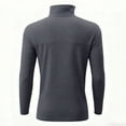 thumbnail image 4 of LNZGNM Mens 1/4 Zip Shirt Stand Collar Breathable Solid T-Shirts Lightweight 1/4 Zip Up Long Sleeve Sweatshirt Casual Running Top,Dark Gray L, 4 of 5
