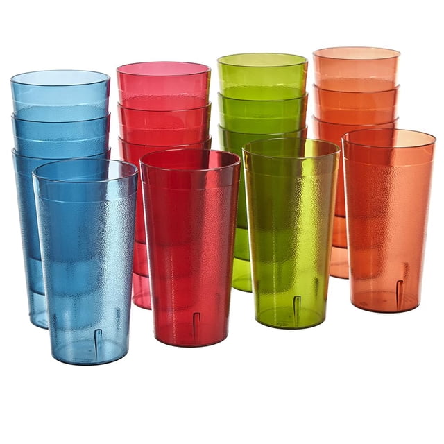 Tumblers US Acrylic Cafe, plástico, reutilizable, 590 ml (juego de 16)