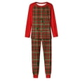 thumbnail image 4 of Christmas Plaid Loungewear for Women Long Sleeve Crew Neck Shirt and Bottom Christmas Sleepwear Cozy Xmas Nightwear Relaxed Fit Pajama Set Festive Nightwear Loose Fit Pjs, 4 of 5