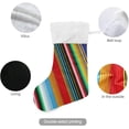 thumbnail image 3 of Coolnut Christmas Stocking Personalized Mexican Serape Stripes Large Candy Stocking Hanging Gift Xmas Stockings Decoration 1 PC for Family Holiday Party Ornaments Decor Fireplace, 3 of 7