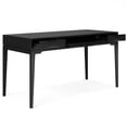 thumbnail image 6 of Pemberly Row SOLID HARDWOOD Mid Century Modern 60 inch Wide Desk in Black, 6 of 6