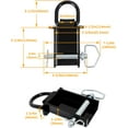 thumbnail image 2 of Kojem 4Pcs D-Ring Stake Pocket Removable D-Ring Stake Pocket 12000 lbs Trailer Flat Bed Replace for PK-SPTD4 Steel, 2 of 9