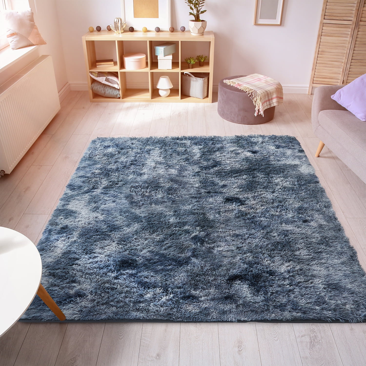 Plush Faux Fur Rug Realistic Buffalo Shape Large Living Room Rug Premium Quality 