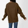 thumbnail image 7 of ClodeEU Women's Oversized Sweatshirts,Crewneck Long Sleeve Side Slit Pullover ,Casual Loose Fall Outfits Coffee,Womens Plus XXL, 7 of 7