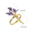 thumbnail image 2 of DEEPCRAFF Golden Metal Napkin Rings Deepcraff Zinc Alloy Floral Design for Table Decor 6Pcs, 2 of 7