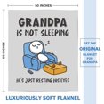 thumbnail image 7 of Funny Grandpas Fathers Day Birthday Gift from Grandkids, Grandpa is Not Sleeping , Super Soft Throws  for Napping, Promoted to Grandpas Gifts, 60" x 50", 7 of 7