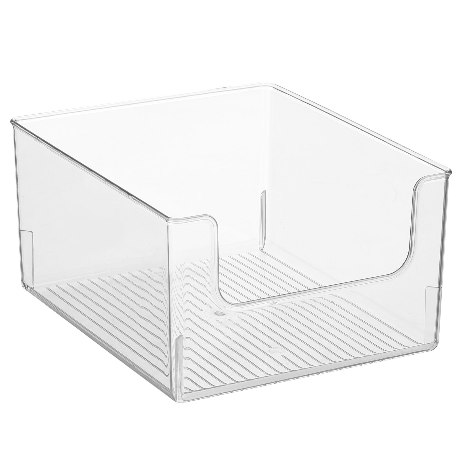 mDesign Plastic Open Front Food Storage Bin for Kitchen Pantry