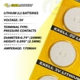 thumbnail image 4 of 5pk 3V Lithium Coin Cell Battery Compatible with ECR2025, NA, BR2025, DL20256B, 4 of 5